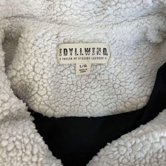 Idyllwind Miranda Lambert Sherpa Jacket Size Large Western Buffalo Plaid Zipper - Picture 5 of 12